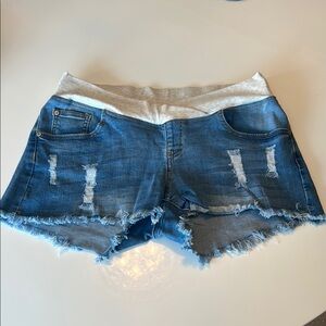 EUC Amazon Maternity Jean Shorts